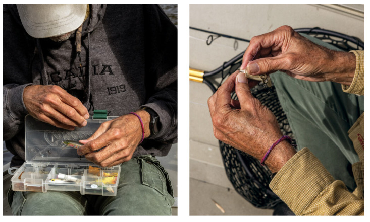 Smallmouth bass will take a variety of lures. The author’s bronze-colored Rapala jointed minnow was the hot lure of the day. Greta Rybus photos