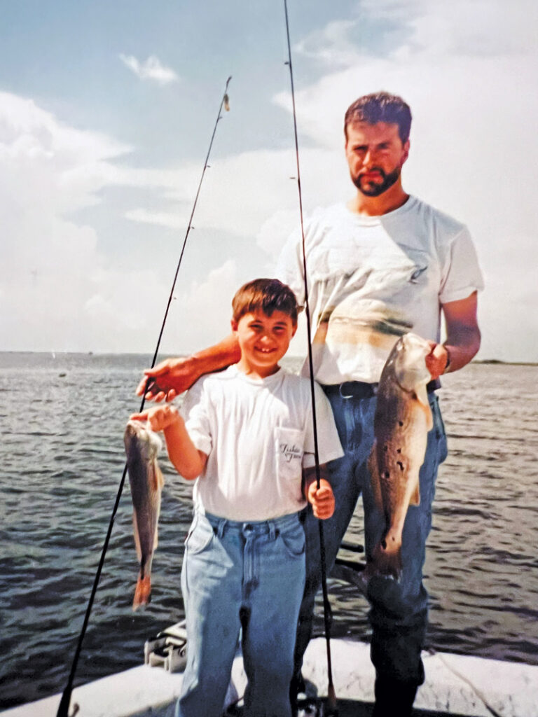 Theophile Bourgeois grew up fishing with his father, who died in a seaplane accident in 2019.