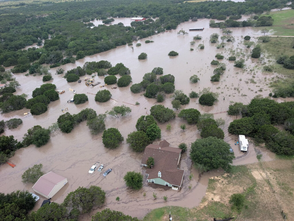 Flooding near Kerville, Texas, July 5