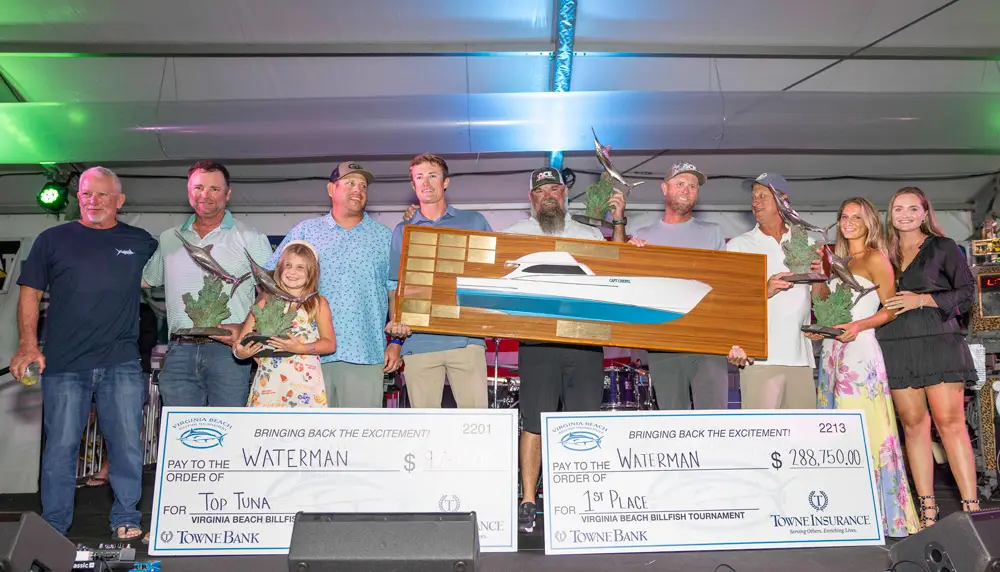 Waterman won top honors in the Virginia Beach Billfish Tournament. 