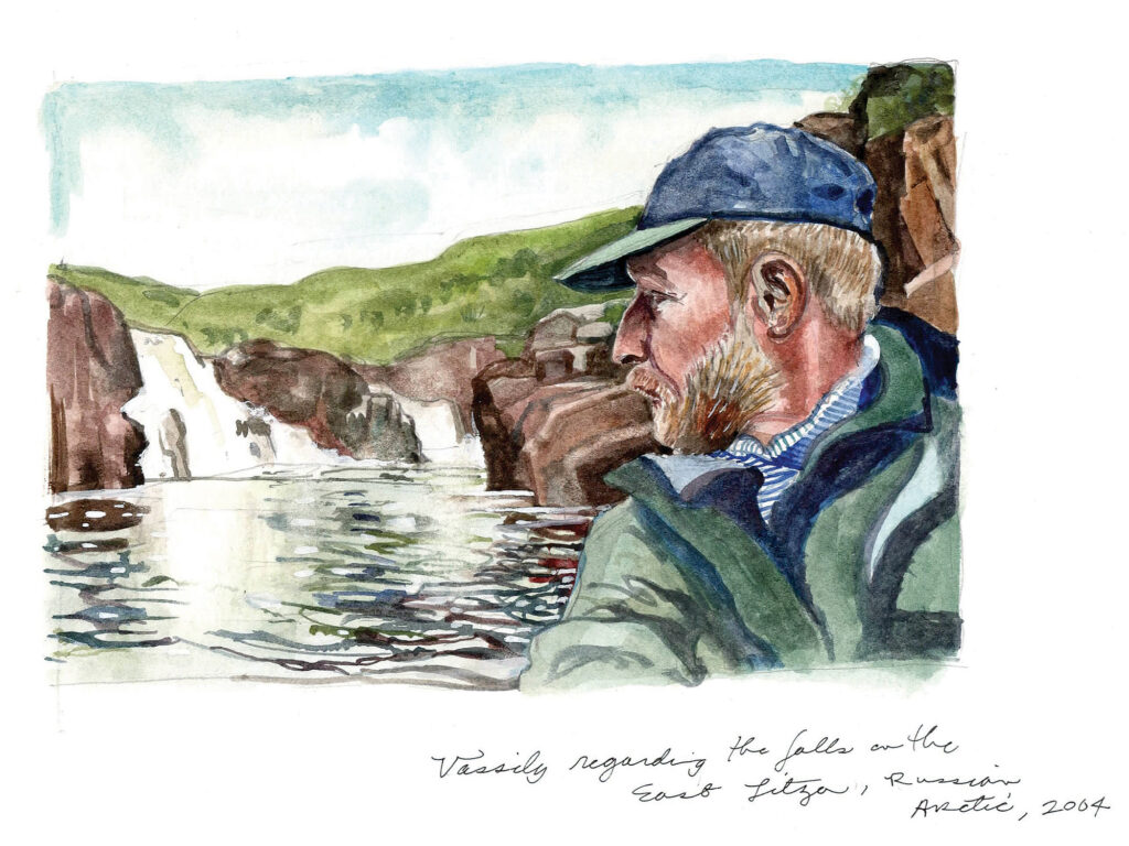 Vassily looking out at the East Litza falls