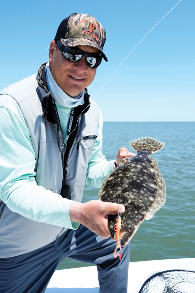 Tom Zambetoglou with a fluke