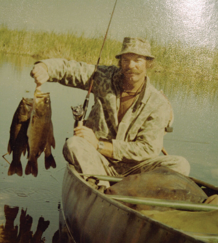 Flip fishing in the Everglades
