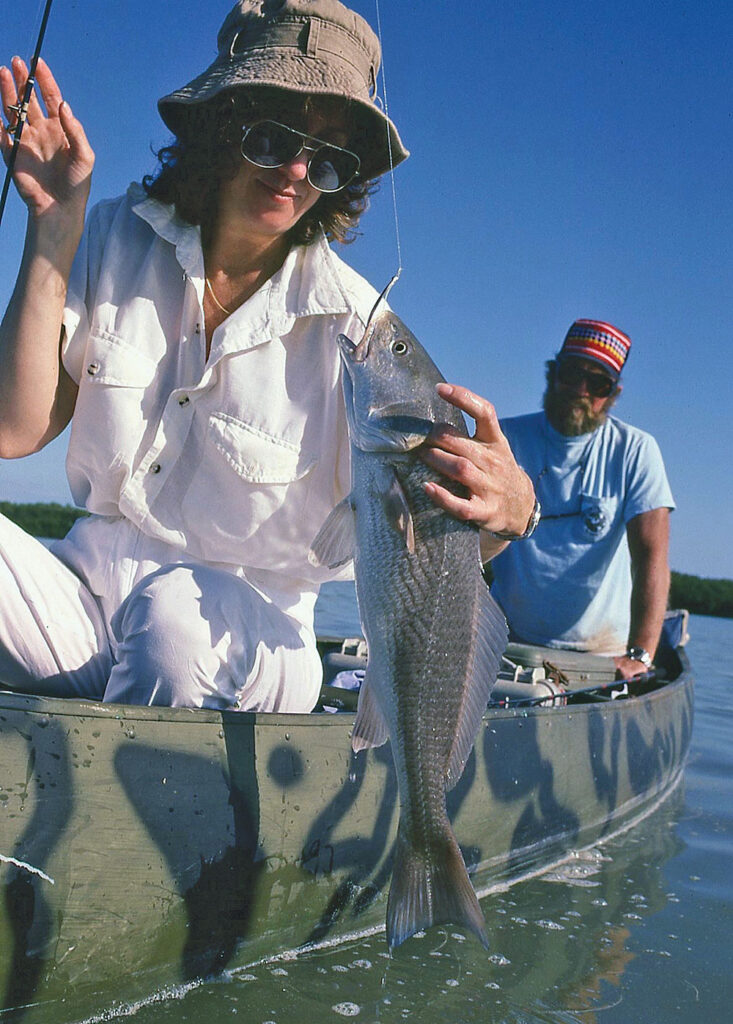 Flip fishing with his wife