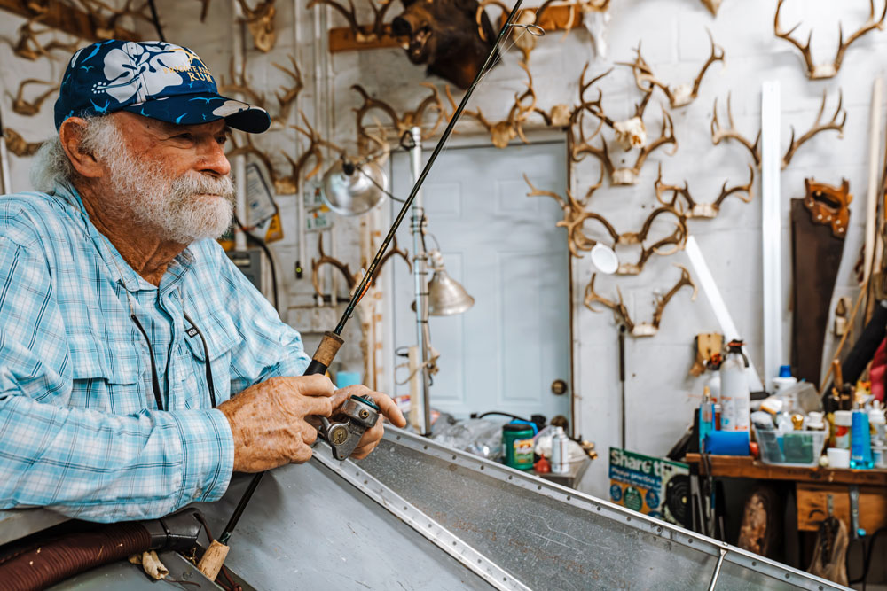Flip Pallot in his home "laboratory"