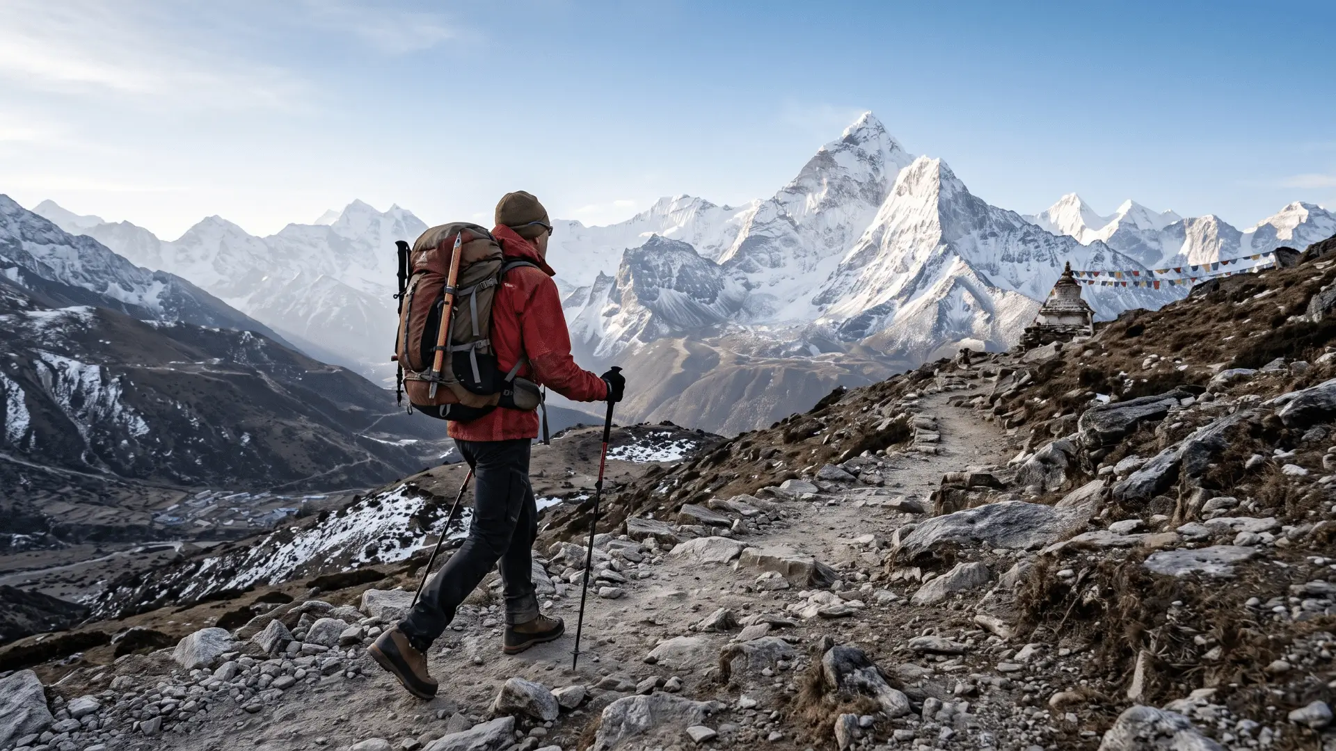 Solo Trekker On Himalaya