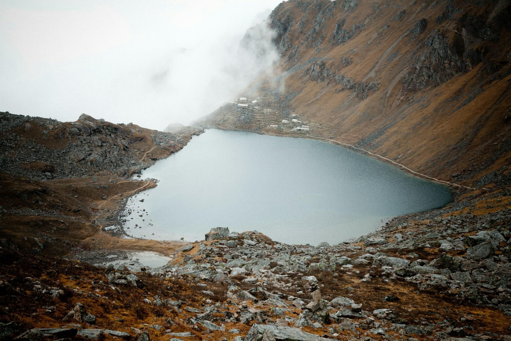Tea houses (lodges) near the Gosaikunda Lake.