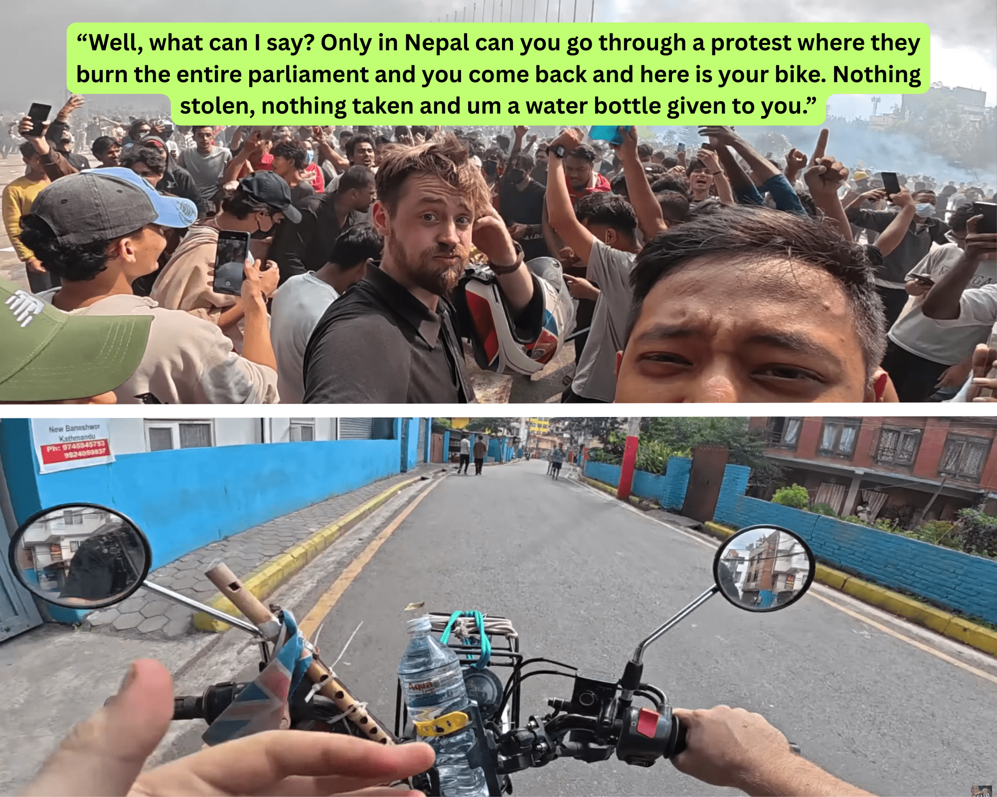 YouTuber wehatethecold about his experience as a first-person observer of the protest. He probably has the most vivid record of the incidents that unfolded during the burning of the parliament.