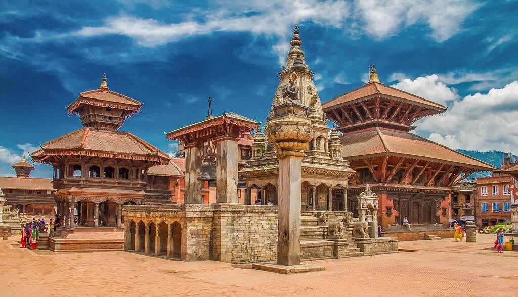 Patan Durbar Square during the day.