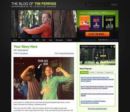 You could be featured on Tim Ferriss' blog!