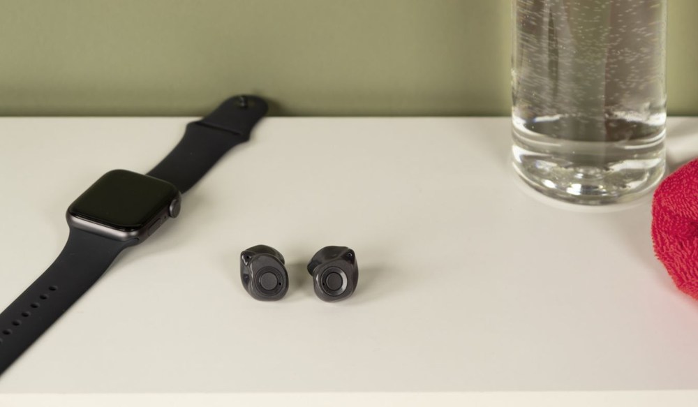 hearing aid resound customs on nightstand