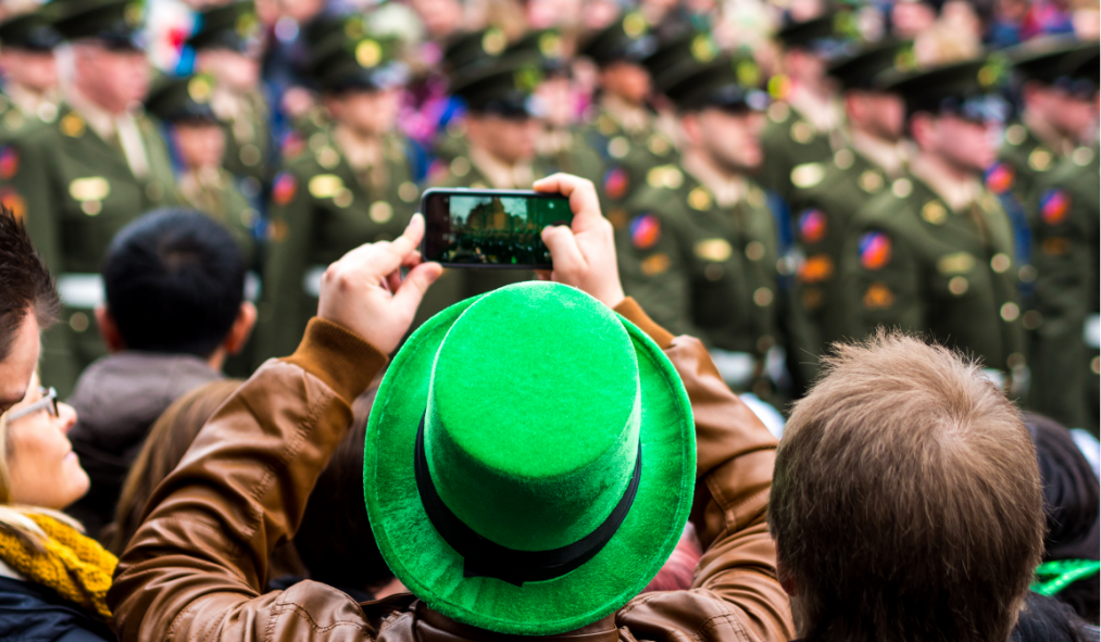 st pattys day watching st patricks day parade