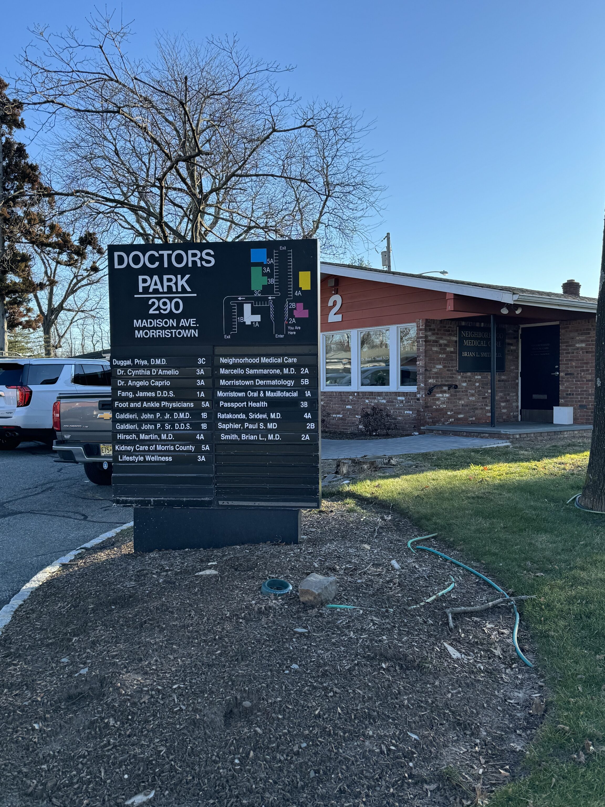 New Morristown Doctors Park Sign 1