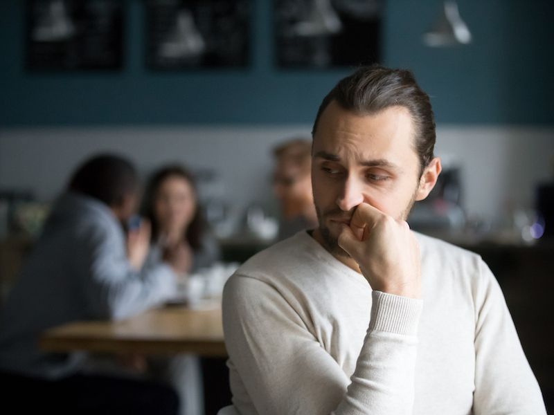 man contemplating mental health