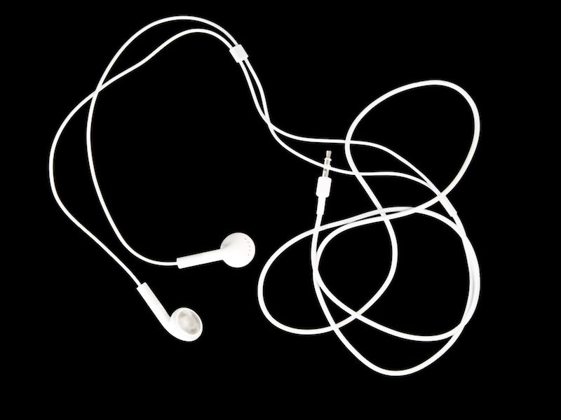 a pair of headphones with cord