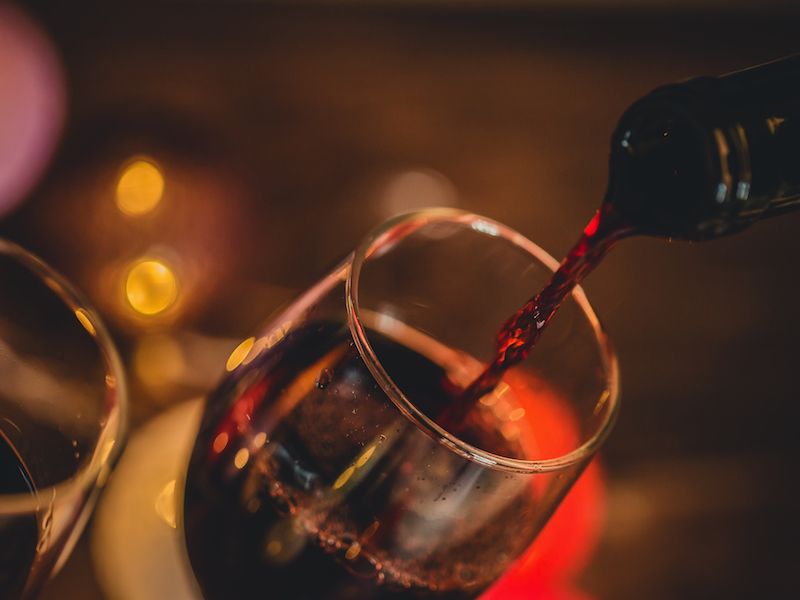 image of a glass of red wine