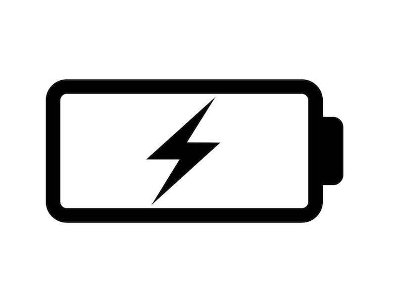 graphic image of a battery on low charge