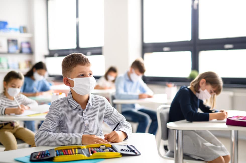 kids in school classroom