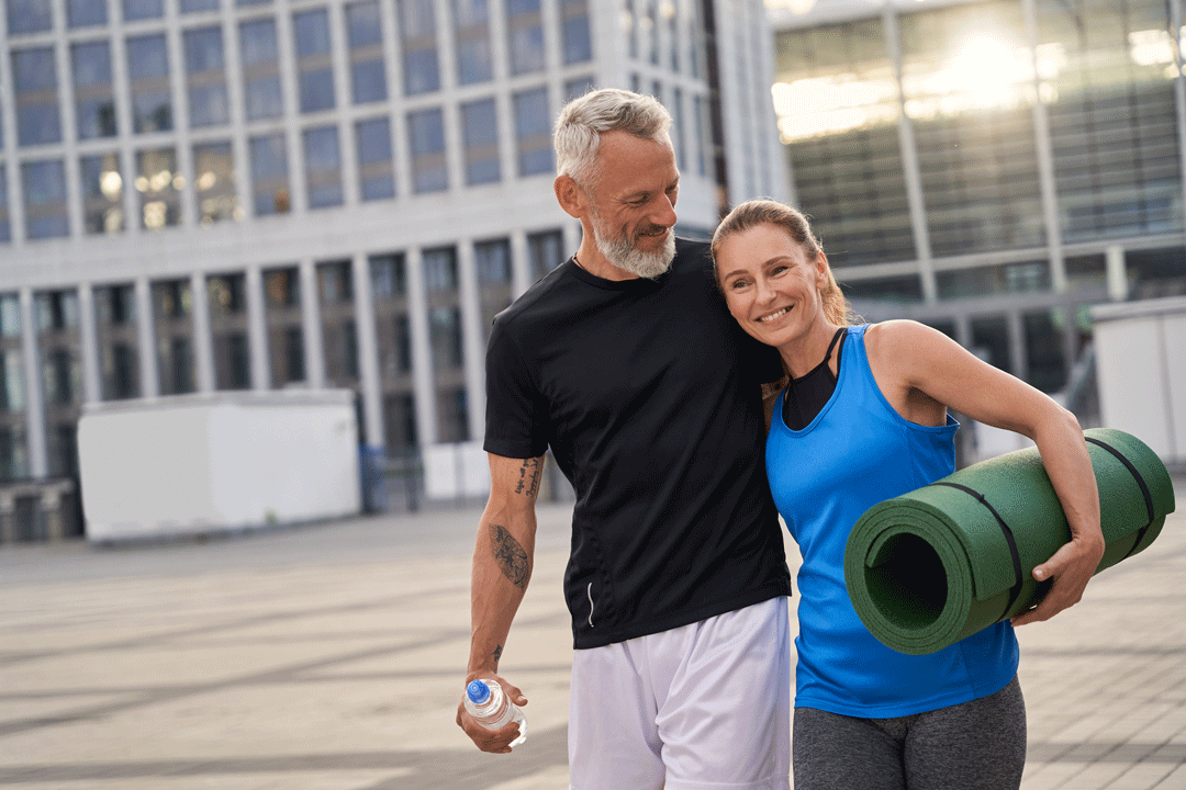 Couple walking into 2026 with better hearing health
