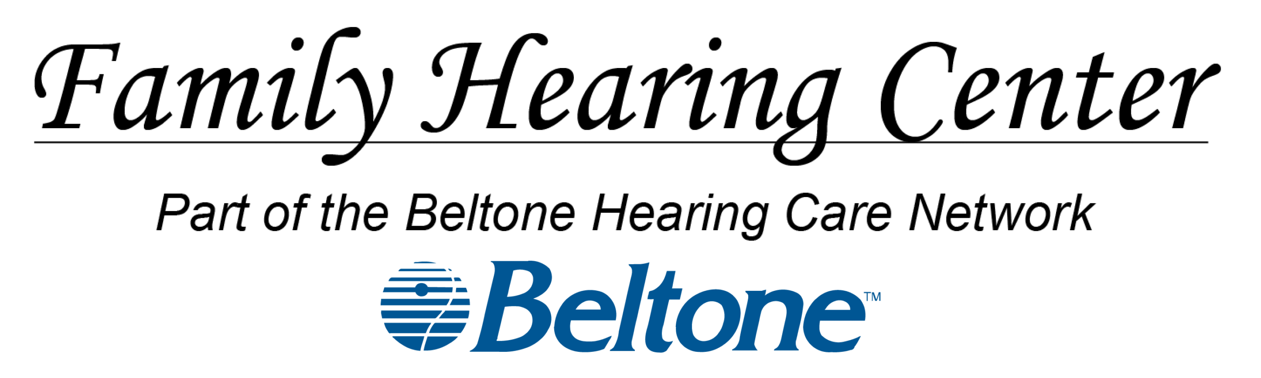 logo family hearing center part of beltone