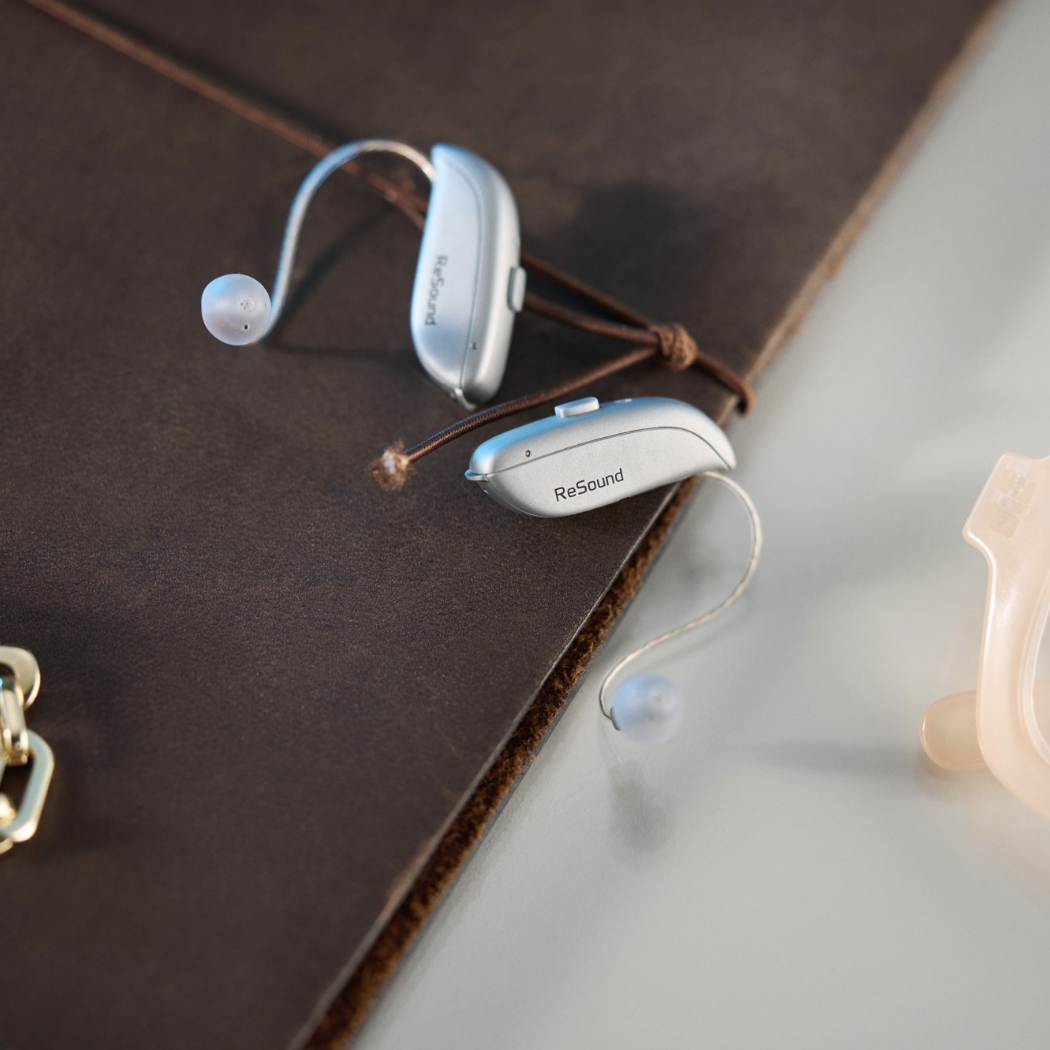 ReSound Vivia lifestyle hearing aids on journal lifestyle silver