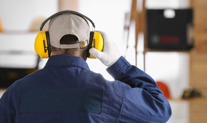 small content hearing protection warehouse employee