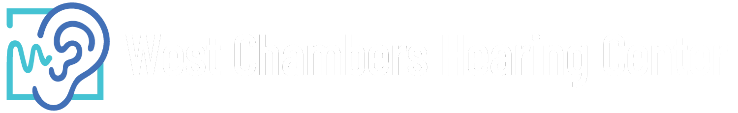 logo west chambers hearing color white