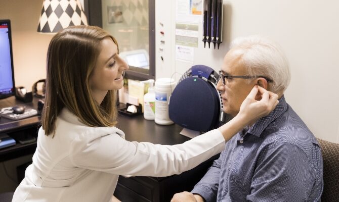 cta stacked hearing aid fitting