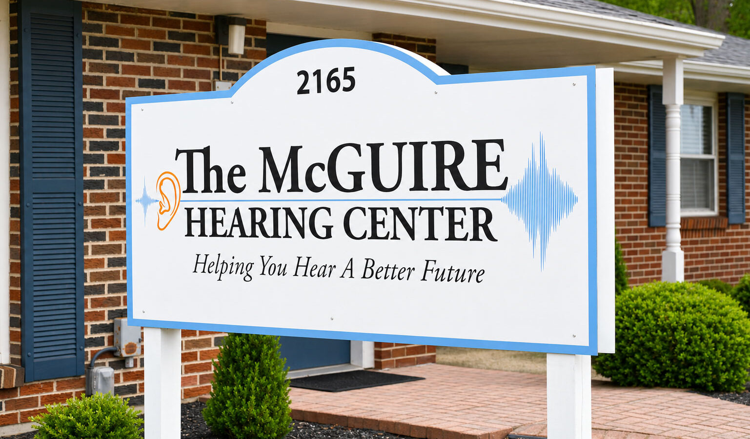 the mcguire hearing center exterior signage