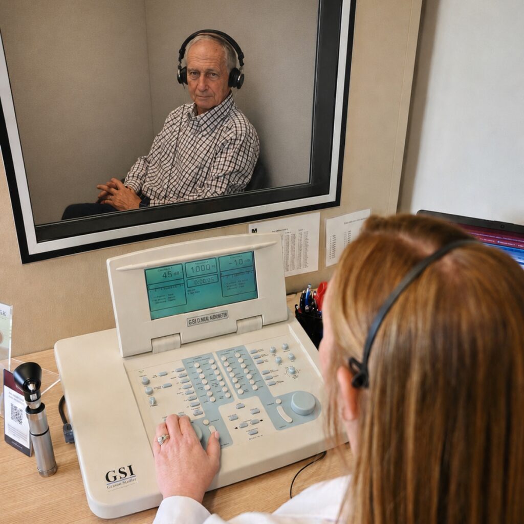 mcguire hearing hearing test in sound booth
