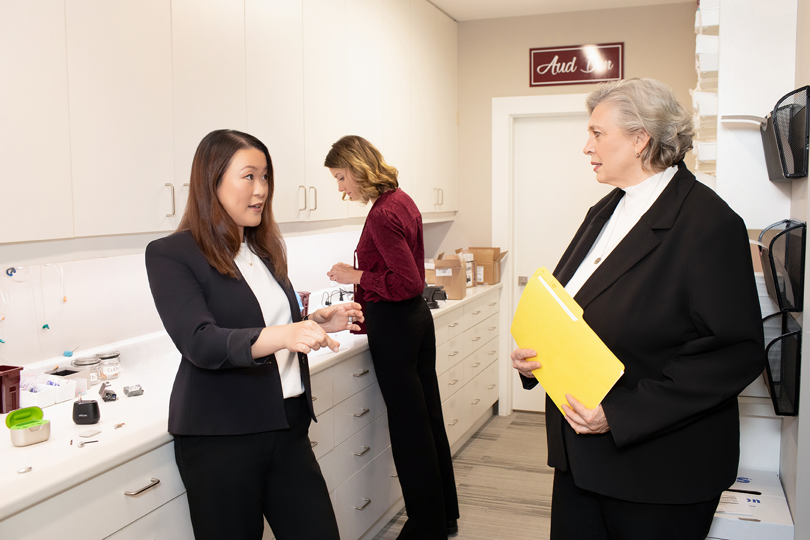 providers talking in office