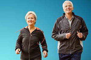 image of elderly couple working out