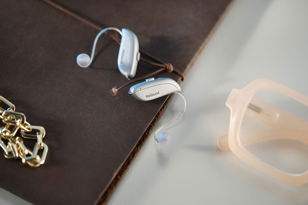 ReSound Vivia lifestyle hearing aids on journal lifestyle silver