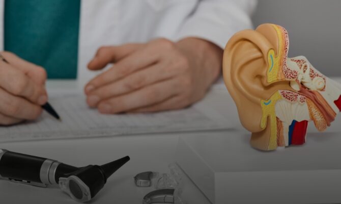 cta hover audiologist ear model otoscope hearing aids