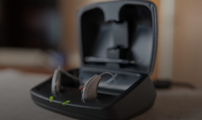 cta hover rechargable hearing aids in charger