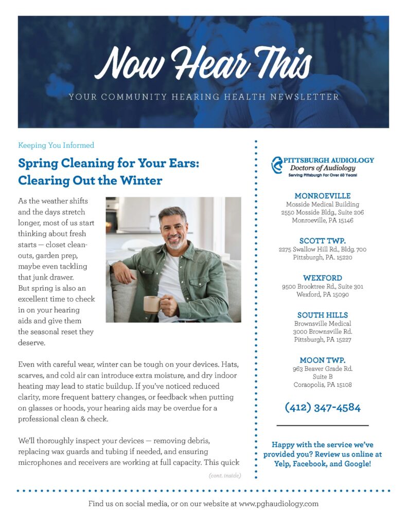 Pittsburgh Audiology Quarterly Newsletter Page 1