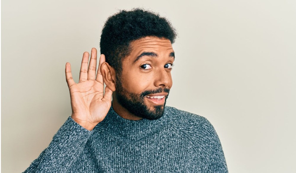 ears young latino man hearing