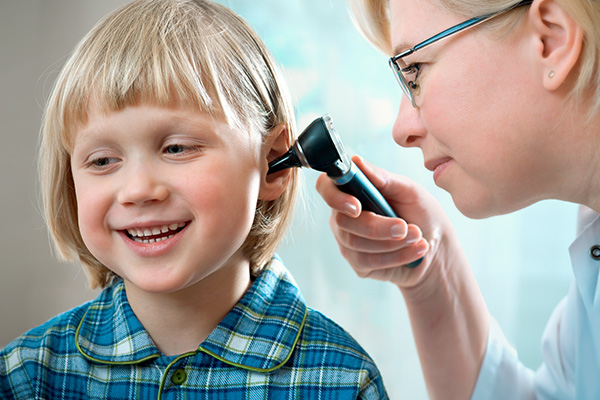 child during ear examination