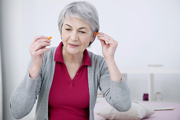 Woman with Earplugs