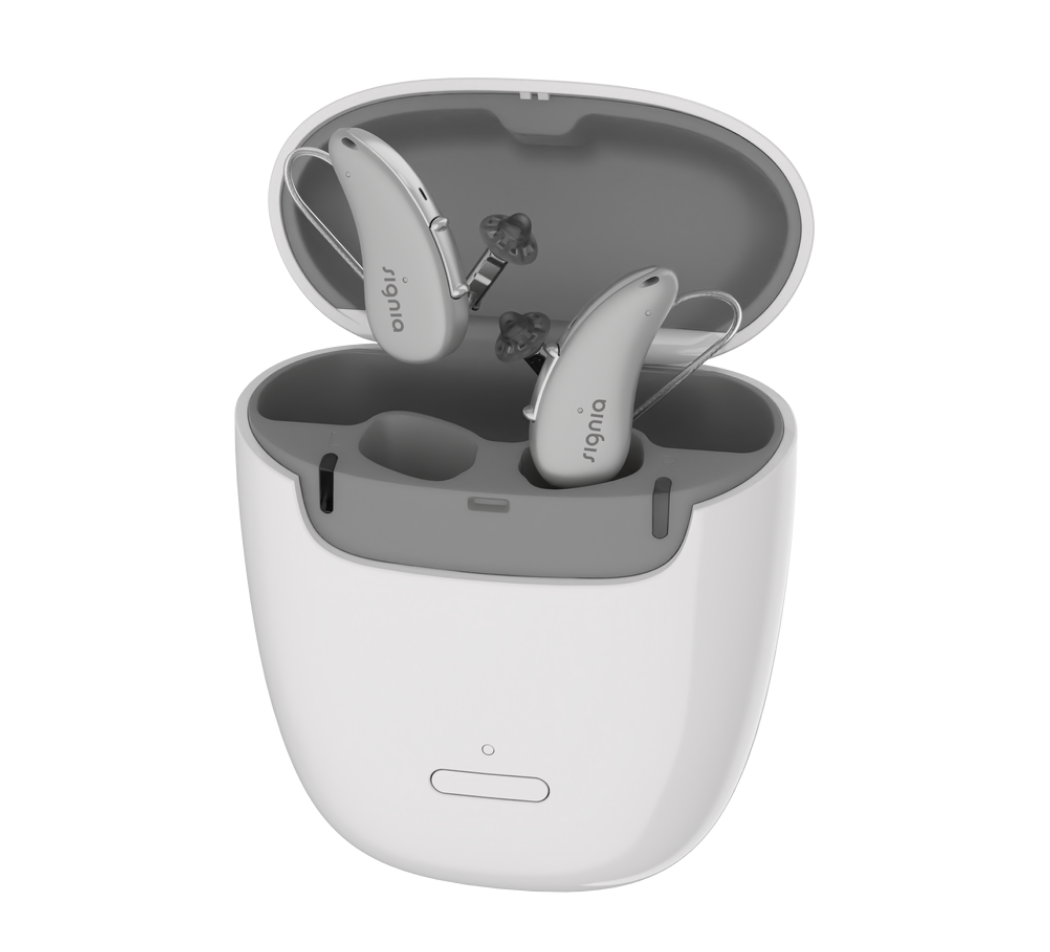 signia pure charge and go IX aids in charger