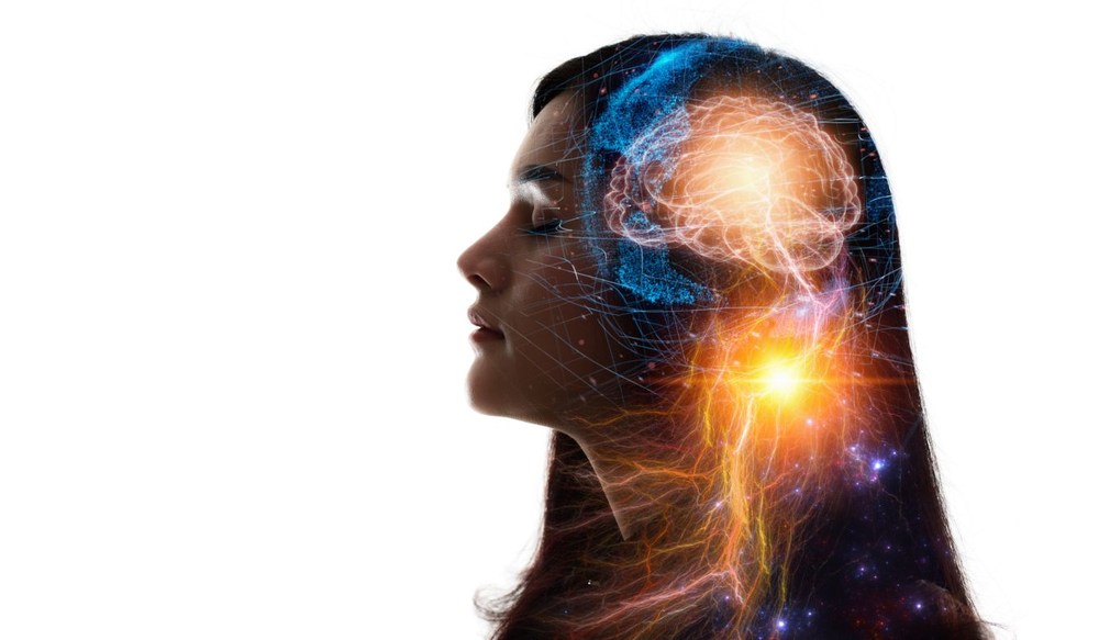 tinnitus young woman brain waves