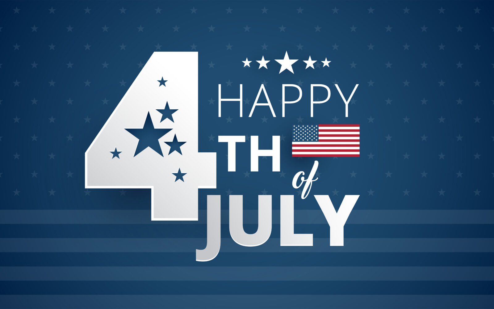 Happy 4th of July Independence Day USA blue background vector