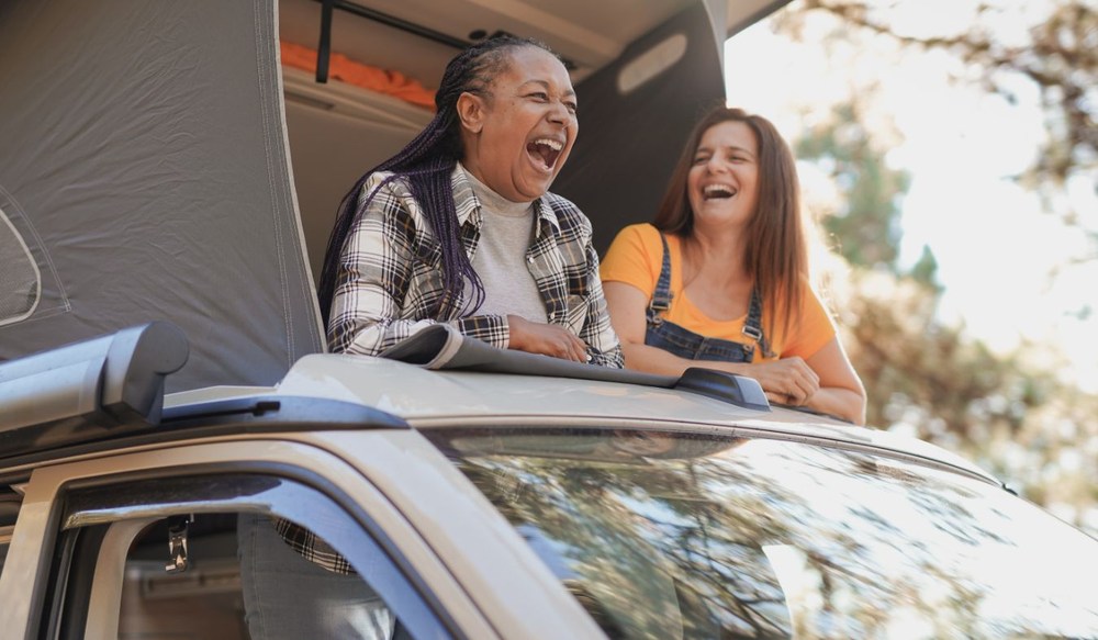 mature women camping