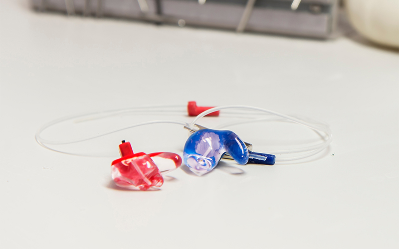 custom hearing protection red blue earplugs