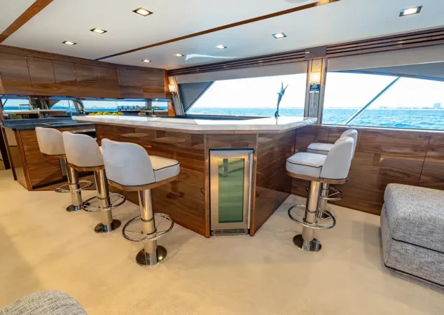 Viking 90 salon and galley