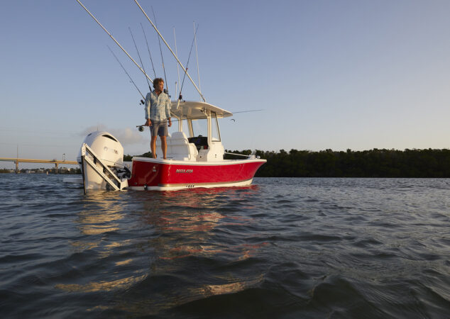 Looking at the sunrise aboard a Regulator 26XO