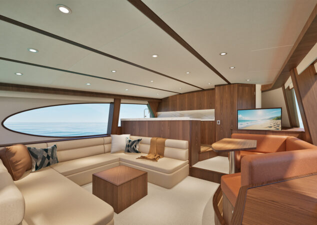 Hatteras 77 Convertible Salon