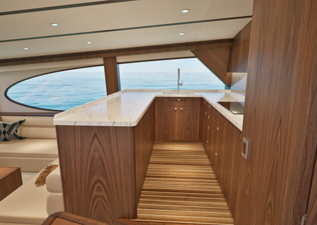 Hatteras 77 Convertible Galley