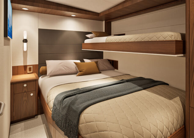 Hatteras 77 Convertible VIP Quarters Down