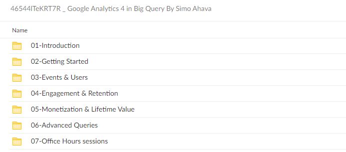 Google Analytics 4 in Big Query By Simo Ahava - free download